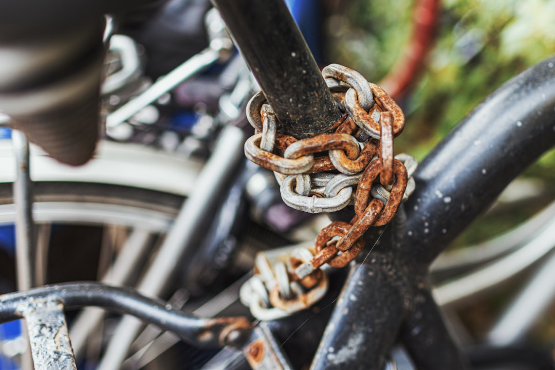 Close-up of bike chain and gears