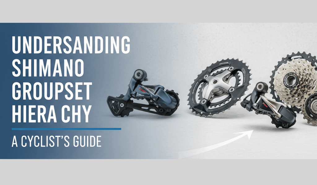 Professional blog header image for article titled: Understanding Shimano Groupset Hierarchy: A Cycli