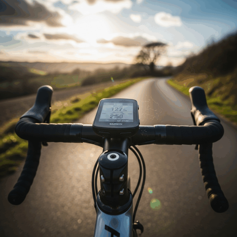 garmin edge cycling computer mounted on road bike stem showi 20260331 095755